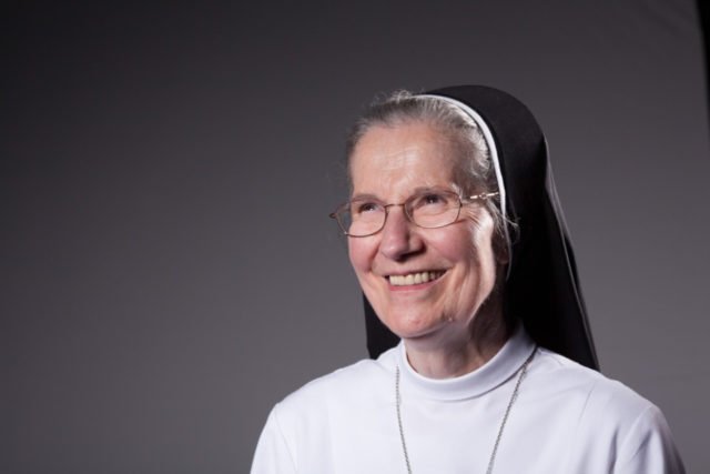 Schwester Engeltraud Leister kam vor 50 Jahren nach Ahaus. Sie unterrichtete an der bischöflichen  Canisiusschule und am Berufskolleg Canisiusstift. Foto: SMMP/Andreas Beer